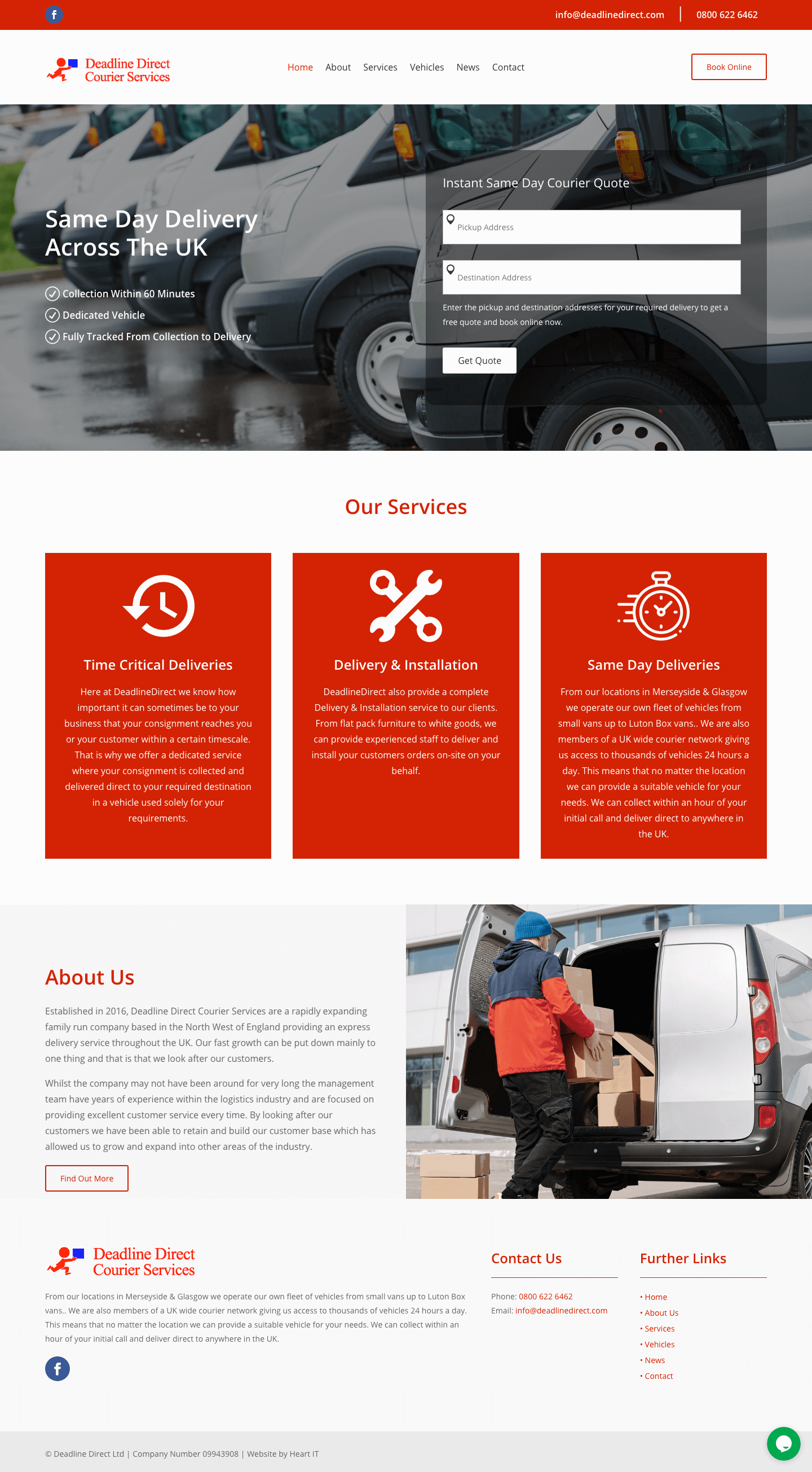 Deadline Direct website screenshot